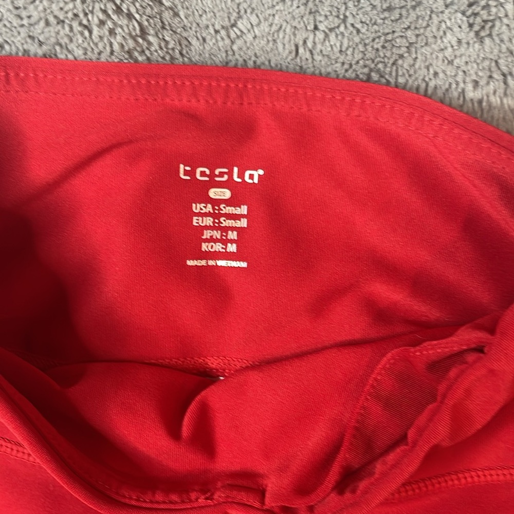 red lycra brand tesla size S - Picture 4 of 4